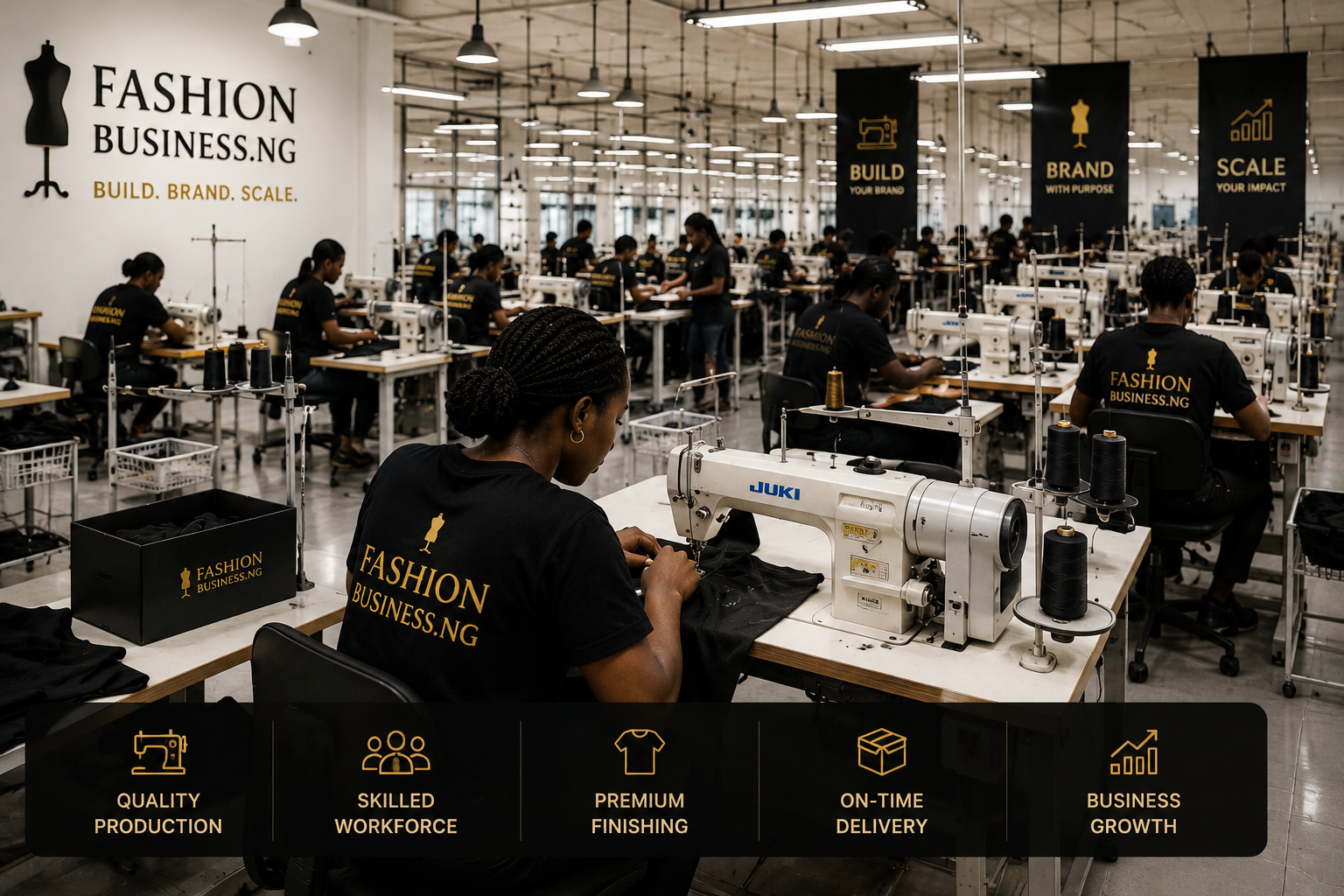 Garment factory floor